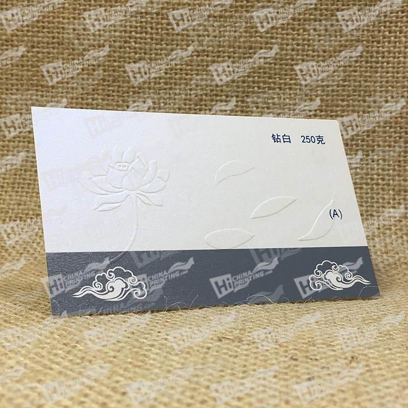 285g Itally Stardream Diamond White Metallics Paper With Blind Embossed Flowers And Grey Printing